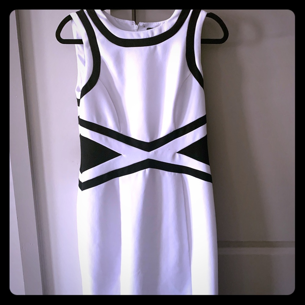 White and Black work dress